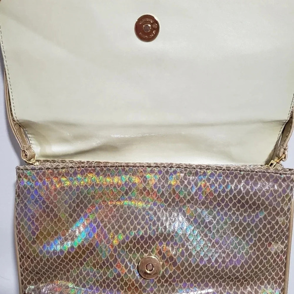 VTG J.Renee Iridescent/Snakeskin Print Shoulder  Bag. - Picture 6 of 9